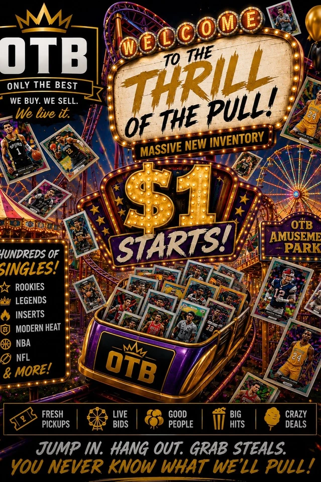 🎢THRILL OF THE PULL! 🎟️ $1 STARTS 🏆 ROOKIES - LEGENDS NFL & NBA SINGLES
