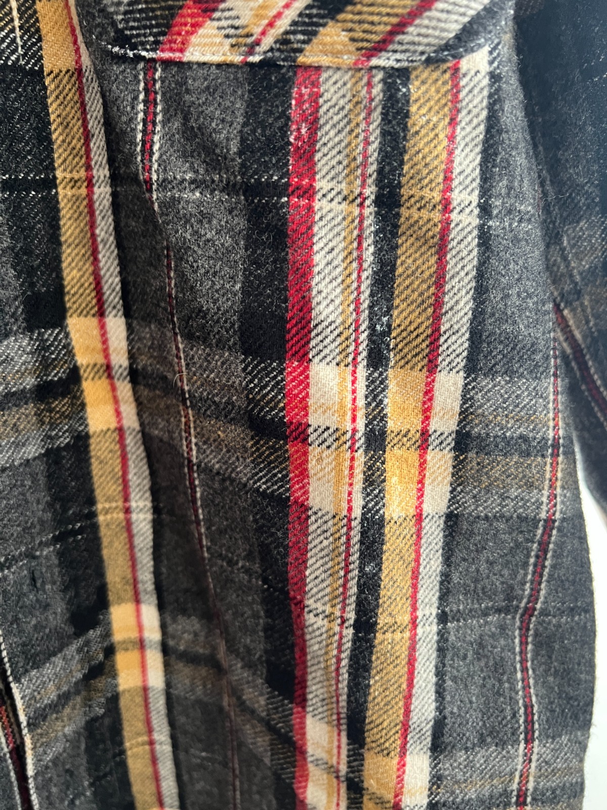 PENDLETON Thomas Kay Elbow Patch Plaid Yellow LE … - image 4