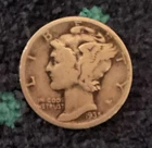 1935-P Mercury Dime 10 Cents 90% Silver