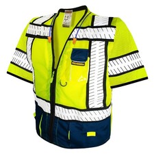 KwikSafety SHERIFF Safety Vest (Multi-Use Pockets) Class 3 ANSI OSHA Hi Vis Vest