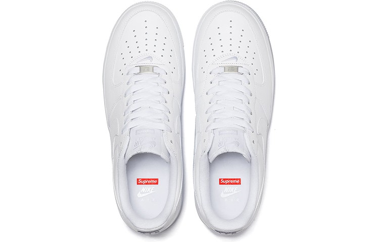Size 5.5 - Nike Air Force 1 x Supreme Low Box Logo - White for
