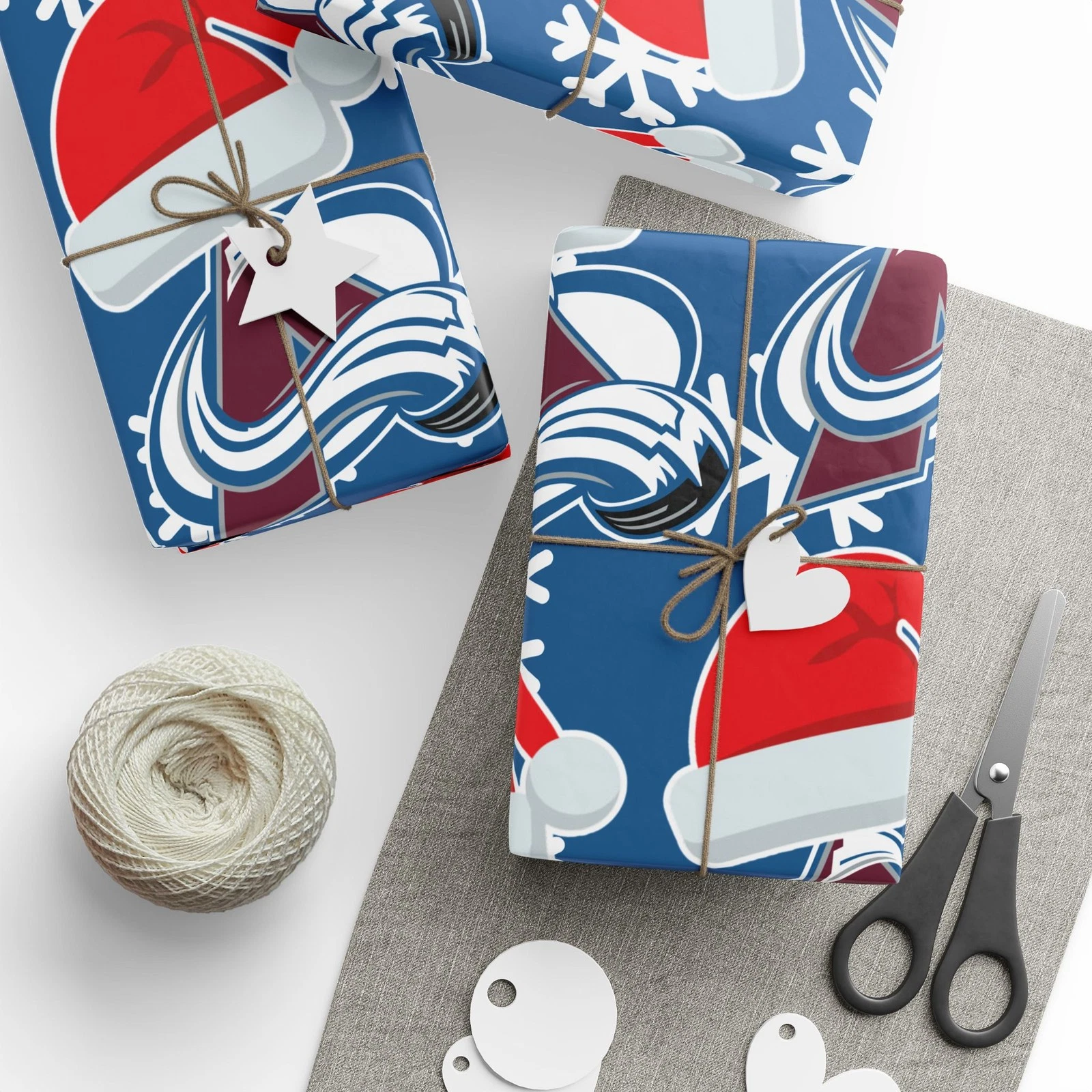 Colorado Avalanche Hockey Christmas Wrapping Paper Holiday Gift