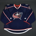 2015-16 Curtis McElhinney Columbus Blue Jackets Game Used Worn Hockey Jersey