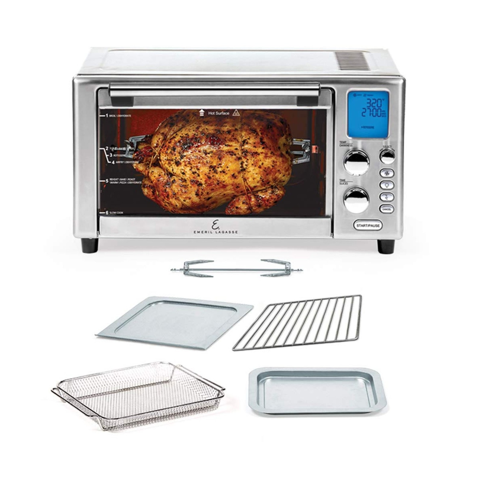 Emeril Lagasse Everyday 360 Stainless Steel Air Fryer, 360° Quick Cook Tech