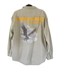 Vintage Guns Club Grey Button Down Golden Eagle Motor Home Size M — photo 1