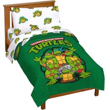 NEW Franco Teenage Mutant Ninja Turtles Toddler Bed 4 Pc Bedding Comforter Set