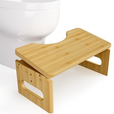 Adjustable Bamboo Toilet Stool Squat Adult Bathroom Poop Step 7 9 Inch