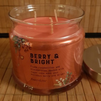 Partylite 3-Docht Duftwachsglas  BERRY & BRIGHT  Rarität