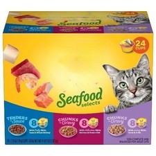  2 pack Mix Seafood Selections Variety Pack, Wet Cat Food, 2.75 oz Cup