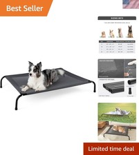 Comfort First: 50" Elevated Dog Bed for Large Breeds - Non-Slip Chew Resistant