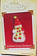 123- Hallmark Keepsake Ornament, A Happy Little Snowman, 2005