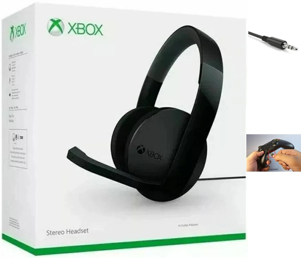 2pcs sostituzione cuffie jack jack 3.5mm cuffia porta connettore presa per presa di ricambio per controller wireless xbox one modello 1708 (pacchetto di 2