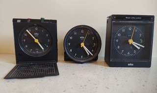 WORKING Braun Alarm Clocks 3865/AB 314 4748/AB 5 & 4751/AB 35 Vintage Germany