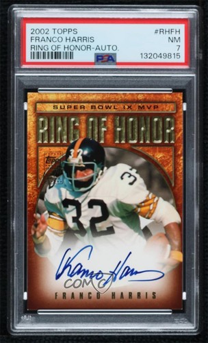 Franco Harris #RH-FH 2002 Topps Ring of Honor Autographs card