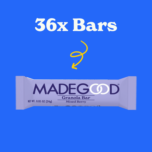 New MadeGood Mixed Berry Granola Bars, 36 Healthy Snack Protein Bars, 0