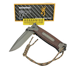 Coltello Militare Browning Tattico Pieghevole Sopravvivenza Militare 364  BROWN