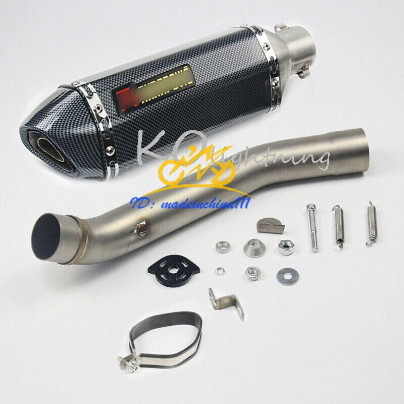 Slip on Z750 Motorcycle Exhaust Muffler Tip Mid Connect Pipe for Kawasaki Z750 — 第 2/4 张图片
