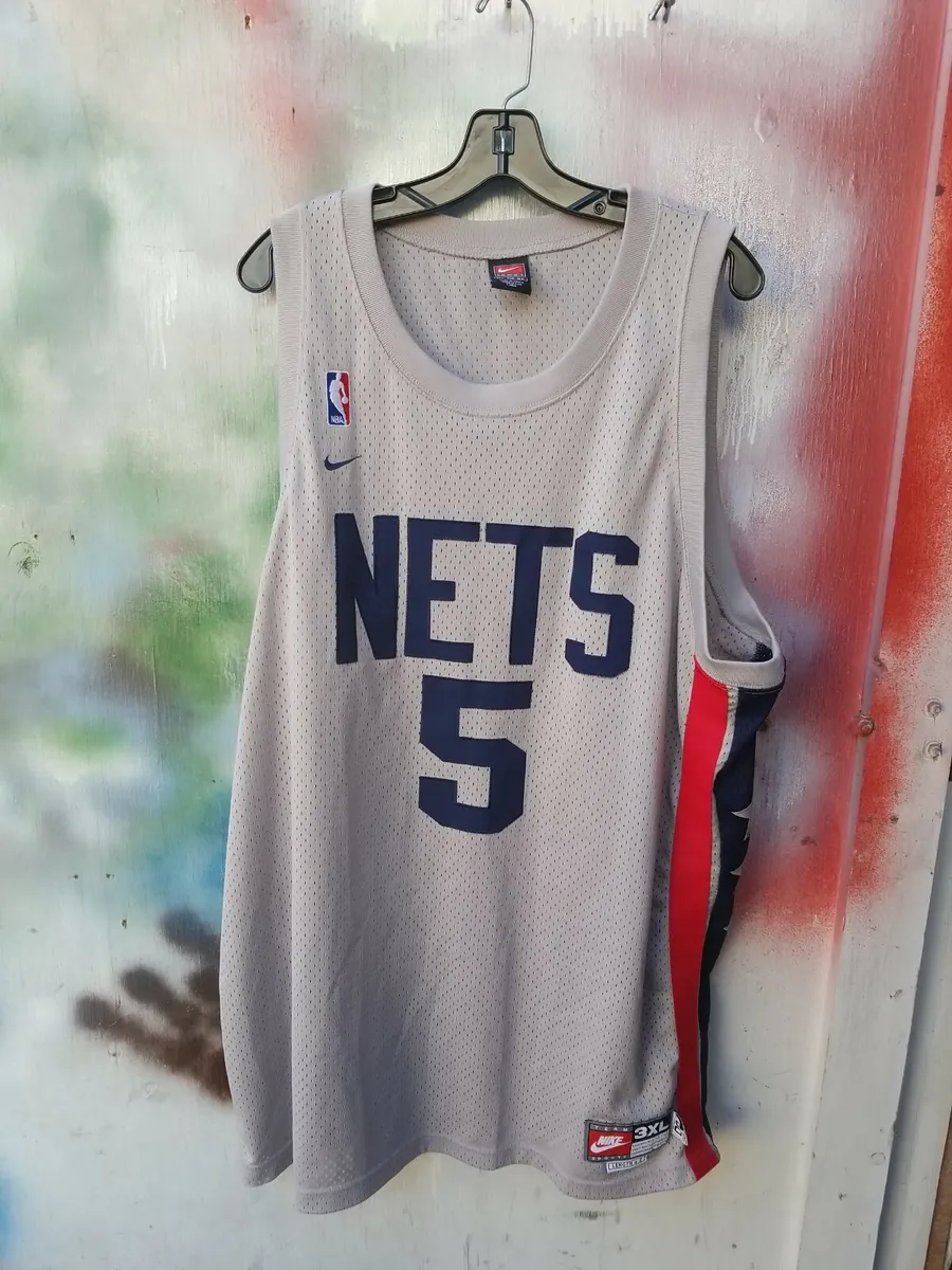 VTG Nike x New Jersey / Brooklyn Nets 1980 Rewind Jason Kidd #5 Jersey - 3XL