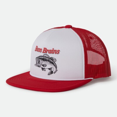 BRIXTON BASS MP TRUCKER MESH SNAPBACK CAP RED