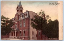 currier school haverhill massachusetts vintage postcard PM 1907