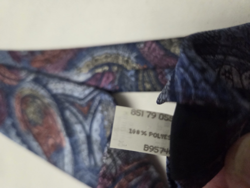 WEMBLEY VTG (NEW) MENS TIE PAISLEY MULTICOLOR 100% POLYESTER MADE IN USA 56" L - Picture 8 of 10