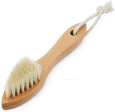 Natural Boar Bristle Laundry Brush - Stain Remover for Clothes, Shoes