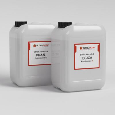 Silikon Kautschuk DC-520 Shore A20 transluzent 10 kg (5kgA/5kgB) - Sonderposten