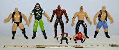WWF, WWE, WCW WRESTLING ACTION FIGURES LOT OF SEVEN JAKKS #5 | eBay