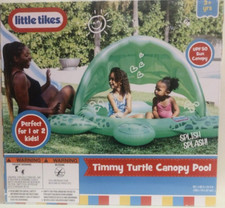 Little Tikes Timmy Turtle Sun-Shade Inflatable Kiddie Pool NEW IN BOX