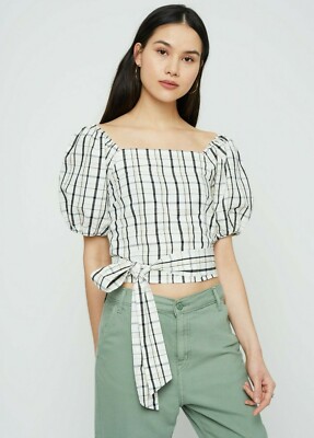 Levi's Damen Top Vera Crop Top Karomuster Größe XL