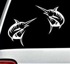 Adesivo decalcomania pesca mare profondo Marlin per auto finestra barca nautica oceano decorazione