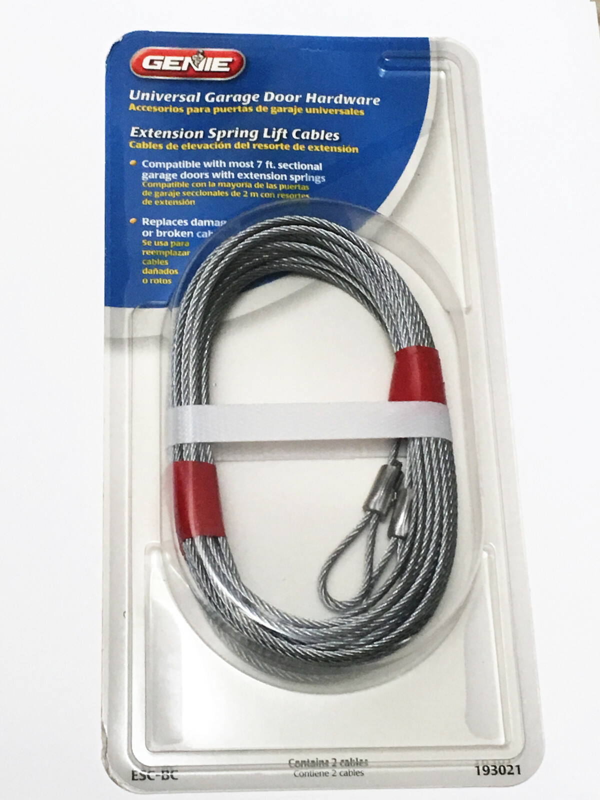 2 GENIE Universal Garage Door EXTENSION SPRING LIFT CABLES works with