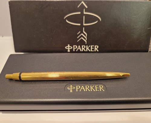 C9-AC 2x PENNA A SFERA VINTAGE PARKER KULI GOLD FRANCE PEN - Foto 3 di 20
