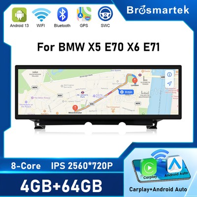 14.9'' Android 13 Car Stereo CarPlay 64GB DAB+ 4G LTE For BMW X5 E70 X6 E71 CCC