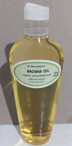 Dr Adorable - 8 oz - Baobab Oil - 100% Pure Natural Cold Pressed Organic