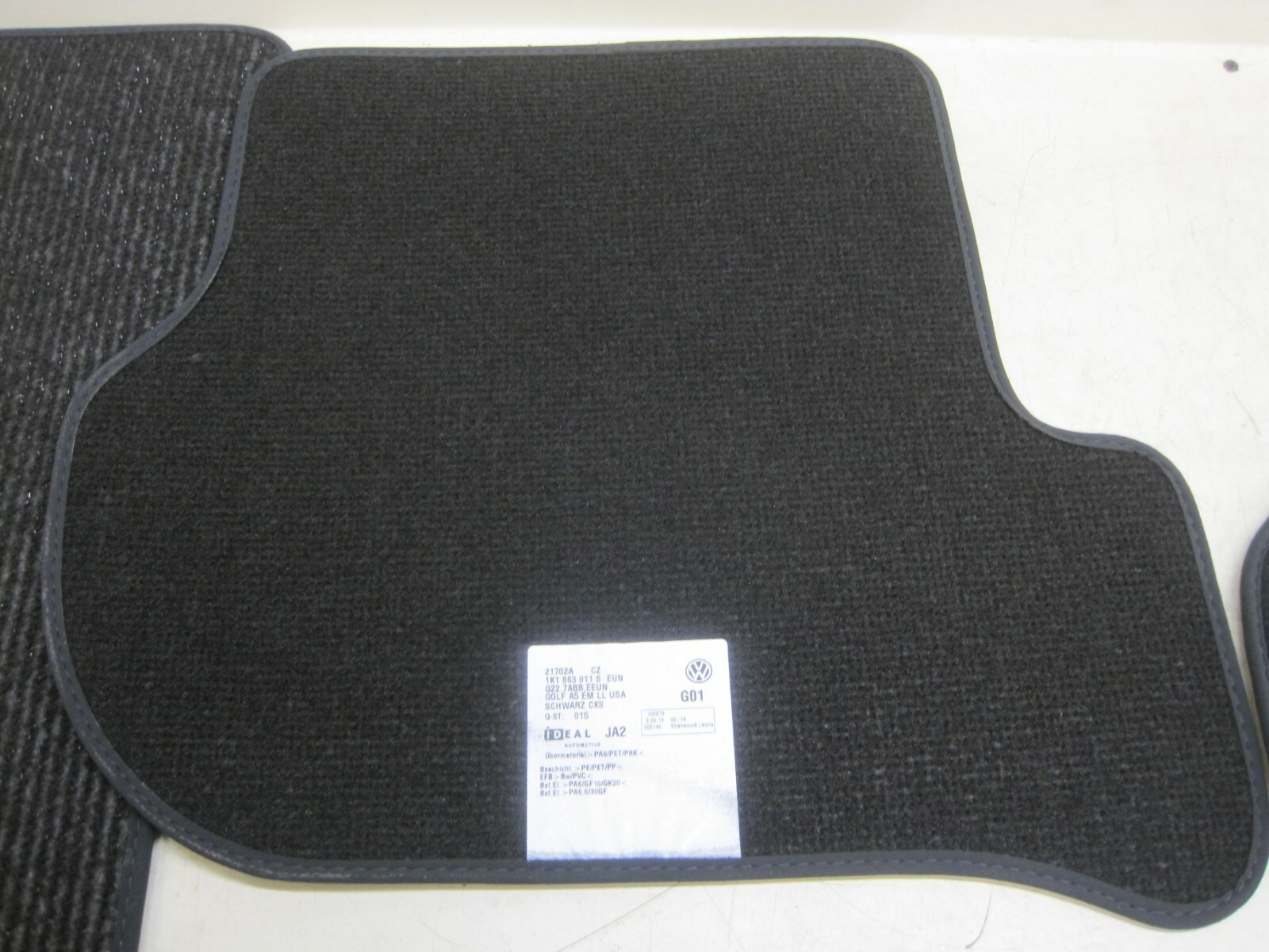 Full Set Of VW Volkswagen Floor Mats Black Carpet 4pc 21702A FREE