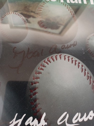 HANK AARON HAND SIGNED COORS LIGHT 19"X 15" RARE POSTER HOME RUN KING-JSA -COA - Picture 2 of 8
