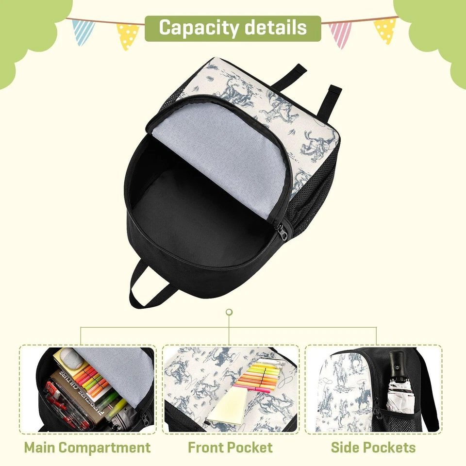 Mochila para niños pequeños Western Cowboy impermeable mini mochila niños/niñas lindo tipo... Foto 4 de 4