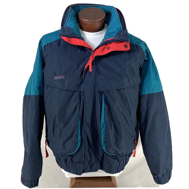Columbia Powder Keg 3 In 1 80s Blue Teal Ski Jacket Coat Reversible