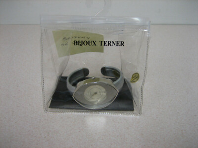 Unique Bijoux Terner New SILVER Hinged Cuff Watch 
