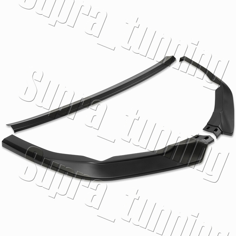 Matt Black Front Bumper Spoiler Lip + Side Skirt 5PCS For 2022-2025 Subaru WRX