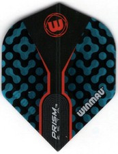 WINMAU Black, Blue And Red PRISM ZETA Dart Flights: 3 per set