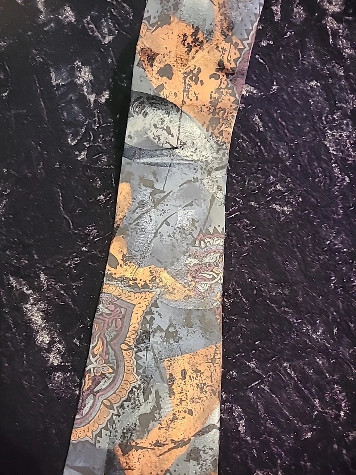 Traje profesional vintage Guy Laroche para hombre corbata verde azulado dorado púrpura Foto 3 de 4