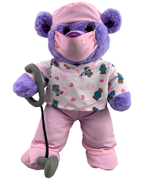 Pink Scrubs Outfit for Stuffed Toys, Fits 14