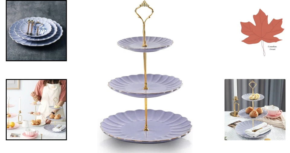 Elegant Ceramic Stand - Pumpkin Design - Ideal for Weddings and Tea Parties Foto 2 de 4