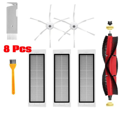 Kit Ricambi Compatibili Per Roborock E4/E5/S4/S5/S6 MaxV - 1 Rullo, 4 Spazzole Laterali, 4 Filtri HEPA - 3