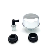 Valve Cover Breather & PCV Valve Push-In GM Chevy Pontiac Ford Mopar Chrome