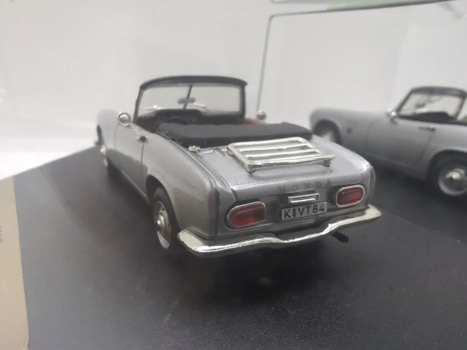 VITESSE 086D 1:43 OPEN TOP METALLIC SILVER HONDA S800 1966 DIECAST MODEL BOXED. - Image 4 of 4