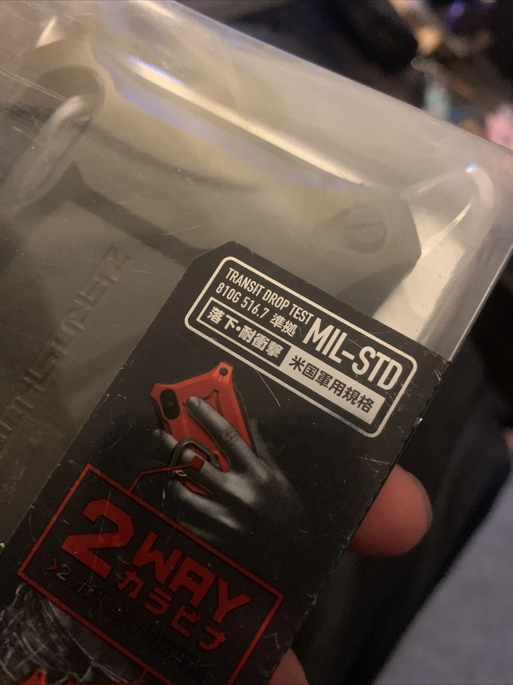 Brand New Military Standard ELECOM iPhone XR 6.1" ZEROSHOCK Case Black carabiner - Image 2 of 3