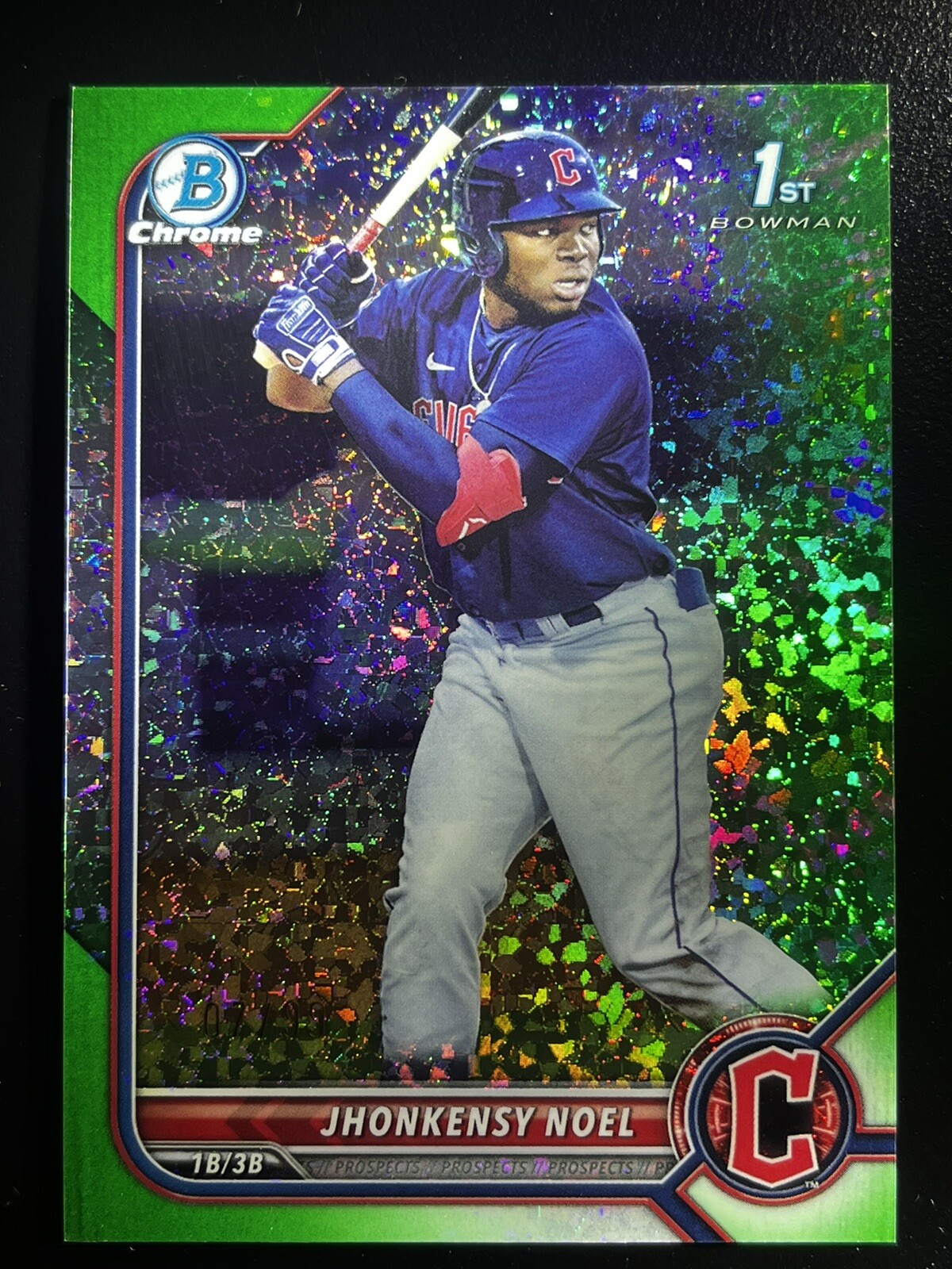 2022 Bowman Chrome Jhonkensy Noel Green Mini Diamond Refractor /99 #BCP-2